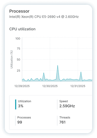 Dashboard devices screenshot